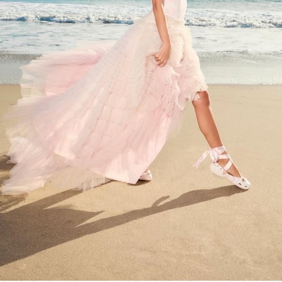 Crocs X Loveshackfancy Limited Edition Collaboration Ballerina Flats Sandals - Picture 5 of 15